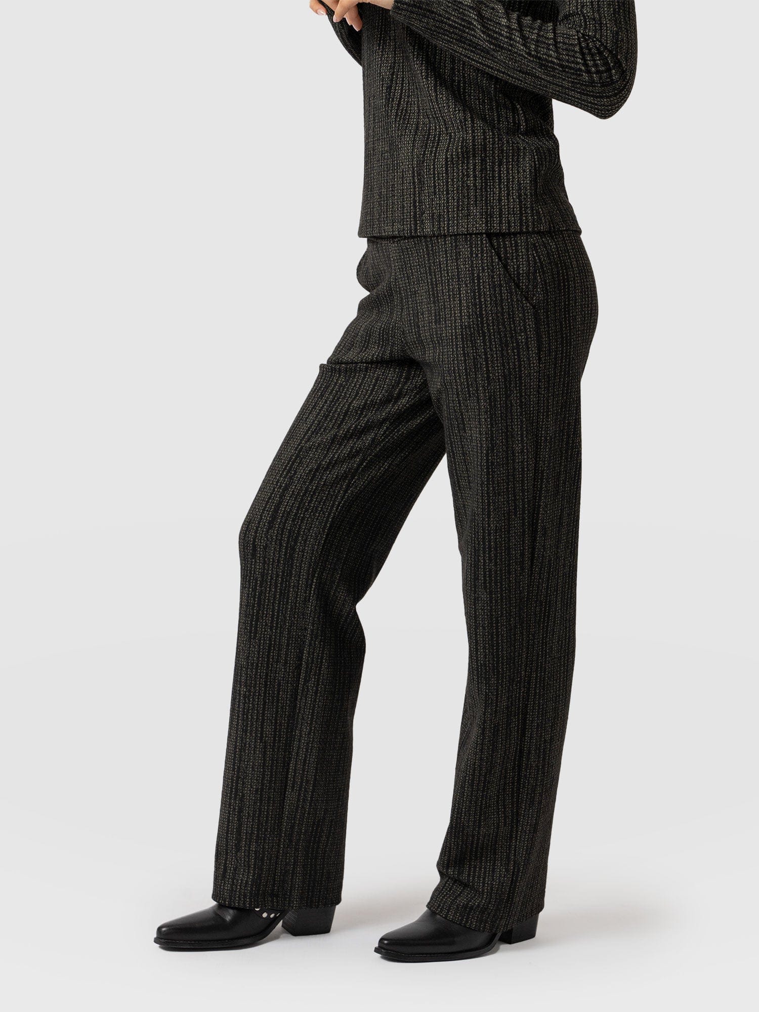 Runway Pant - Green Pixel